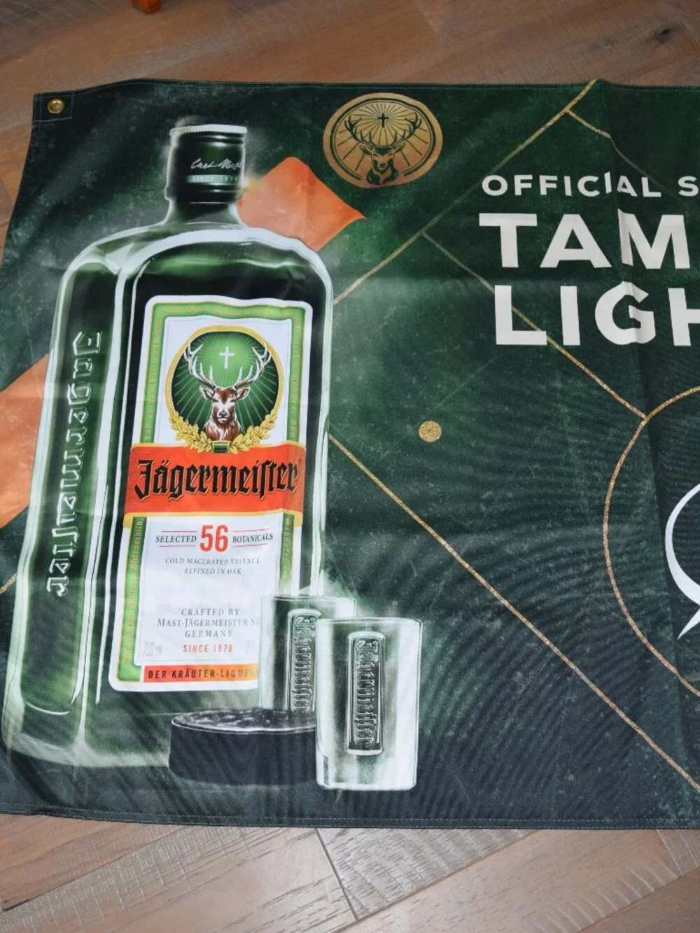 Jagermeister Official Shot of the NHL Banner Flag Tampa Bay Lightning Hockey
